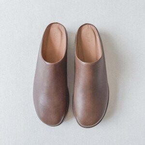 Lauren Manoogian Brown Leather Moto Mules